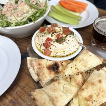 Centro - Arugula Limone Salad and Hummus with Veggies - Breweries Near Me - Tustin, California