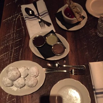 Sotto - Panna Cotta w/Biscotti ($8) and the Ricotta Doughnuts - Italian Near Me - Cincinnati, Ohio Sotto - Panna Cotta w/Biscotti ($8) and the Ricotta Doughnuts - Italian Near Me - Cincinnati, Ohio