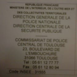 Commissariat de Police Nationale - Entete de ma plainte