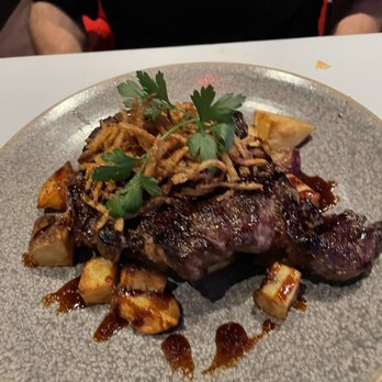 UN Plaza Grill - Michael enjoyed the Delmonico steak (He could only eat about 1/3 of it! - Kosher Near Me - New York, New York