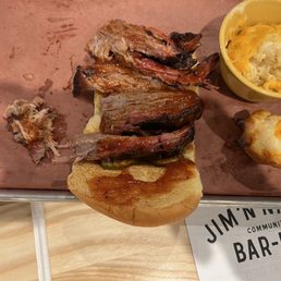 Lots of meat on the brisket sandwich.