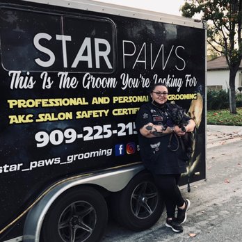 Star Paws - Groomer Mallory with freshly groomed Ravin - Pet Groomers Near Me Star Paws - Groomer Mallory with freshly groomed Ravin - Pet Groomers Near Me