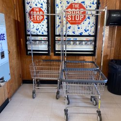 Forestville Laundromat - Decent laundry carts, and a soap and dryer sheet dispenser.