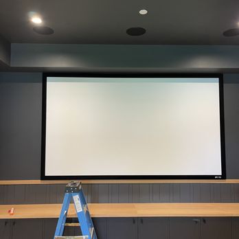 Wires Only AV Solutions - 120inch Home theater screen - Home Automation Near Me Wires Only AV Solutions - 120inch Home theater screen - Home Automation Near Me