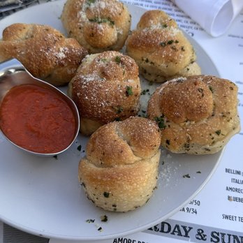 Amore Cucina & Bar - Garlic Parmesan Knots - Pizza Near Me - Stamford, Connecticut Amore Cucina & Bar - Garlic Parmesan Knots - Pizza Near Me - Stamford, Connecticut