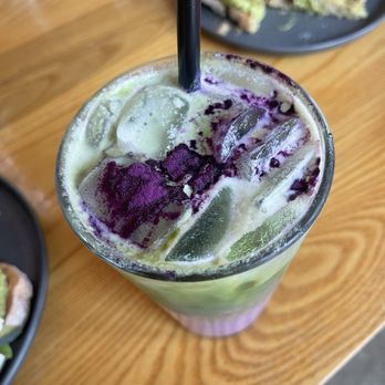 KIT Coffee - Iced ube + matcha - Coffee & Tea Near Me - Irvine, California