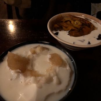 Sweet Memory - Unclear photo of the jasmine jelly and soy tofu pudding - Desserts Near Me - Richmond, British Columbia