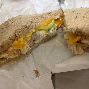 Bite - Build Your Own Sandwich on toasted rye, avocado, yummy chicken...one of the best sandwiches I've ever had! Wish you could smell it! - Delis Near Me - San Francisco, California