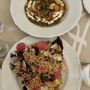 Sofreh - Tahini fig salad and eggplant dip - Persian/Iranian Near Me - Brooklyn, New York