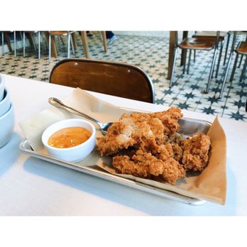 Hey Bangkok! - Fried chicken: half and half; dark and white. - Thai Near Me - Denver, Colorado Hey Bangkok! - Fried chicken: half and half; dark and white. - Thai Near Me - Denver, Colorado