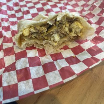 Burrito Stop - Loaded burrito with brisket - Breakfast & Brunch Near Me - Amarillo, Texas