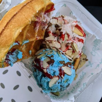 Cravings Ice Cream - Cookie monster, strawberry cheesecake - Ice Cream & Frozen Yogurt Near Me - Bellflower, California Cravings Ice Cream - Cookie monster, strawberry cheesecake - Ice Cream & Frozen Yogurt Near Me - Bellflower, California