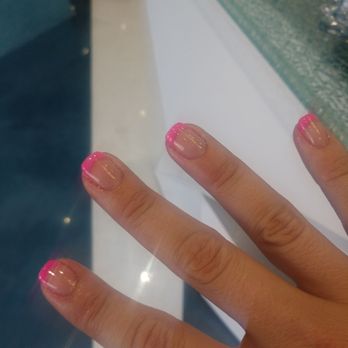 SanTan Nails & Spa - Pink french nails - Nail Salons Near Me - Gilbert, Arizona