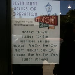 Midtown Creperie & Cafe - Business Hours