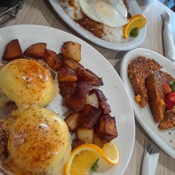 Stacks Pancake House - Spam loco moco, kahlua pork Benedict, and captain crunch macadamia French toast. - Breakfast & Brunch Near Me - Irvine, California