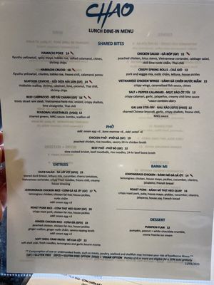 Menu photo 7 Chao Honolulu, HI