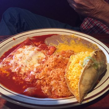 Ocampo's Restaurant - Chicken taco with cheese enchiladas. Yum! - Mexican Near Me - Yucaipa, California