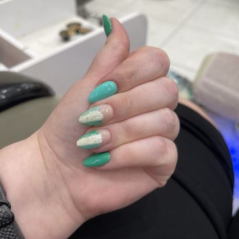AQ Nail Spa - Full set nails with dull color and basic design - Nail Salons Near Me - O'Fallon, Illinois
