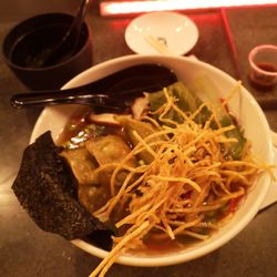 Yo! Sushi - Shitake mushroom ramen (waaaay too much chilli in there )
