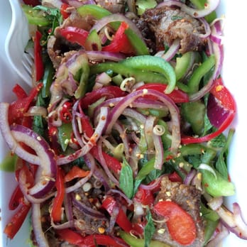 Thmor Da - Tiger tear plate, spicy. It's delicious. I thought it was a hot plate but it's more like a salad. No complaints. Love it. - Cambodian Near Me - Revere, Massachusetts Thmor Da - Tiger tear plate, spicy. It's delicious. I thought it was a hot plate but it's more like a salad. No complaints. Love it. - Cambodian Near Me - Revere, Massachusetts