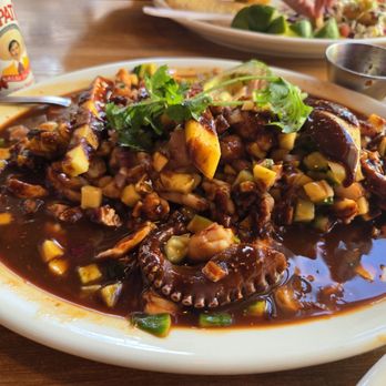 Mariscos La Chula - Downey - This is the popular item here. Very interesting as it is sweet. Mango tostada with pulpo +8 bucks - Seafood Near Me - Downey, California Mariscos La Chula - Downey - This is the popular item here. Very interesting as it is sweet. Mango tostada with pulpo +8 bucks - Seafood Near Me - Downey, California