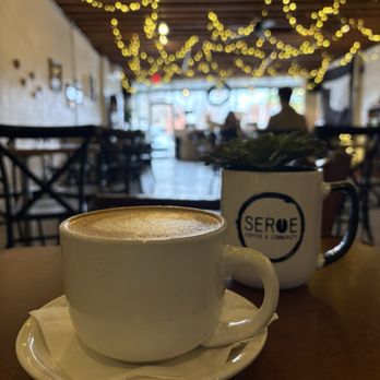 Serve Coffee & Community - Latte, lights and seating - Coffee & Tea Near Me - Bethany, Oklahoma