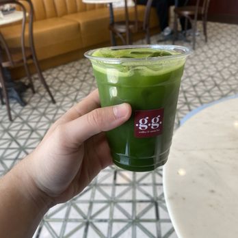 GG Coffee and Matcha - matcha americano. great flavor, well made, and look at that color! - Coffee & Tea Near Me - Los Angeles, California