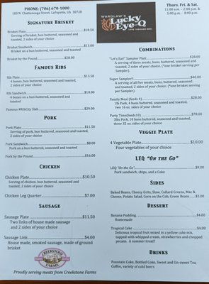 Menu photo 8 Wardlaw’s Lucky Eye Q LaFayette, GA Menu photo 8 Wardlaw’s Lucky Eye Q LaFayette, GA