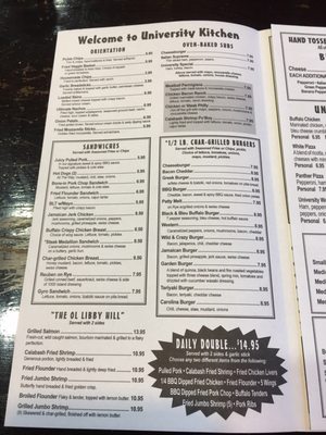 Menu photo 5 University Kitchen High Point, NC