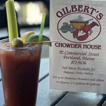 Gilbert's Chowder House - Bloody Mary with Ketel One Vodka - Seafood Near Me - Portland, Maine