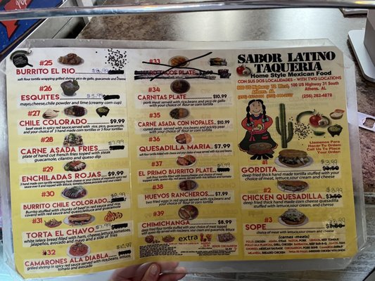 Menu photo 1 Sabor Latino Taqueria Athens, AL