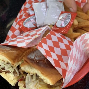 Corner Grille - Kalbi Burger combo with a side of tacos - Korean Near Me - Van Nuys, California