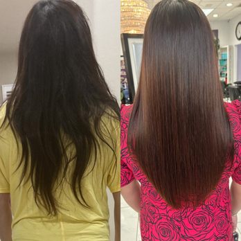 Amazing Hair Design - MY HAIR IS BEFORE & AFTER BRAZILIAN BLOW OUT DONE BY ANH SHAWN, NO HAIR CUT :) - Hair Salons Near Me - Westminster, California