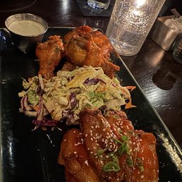 Wings. Half Asian half buffalo Wings. Half Asian half buffalo