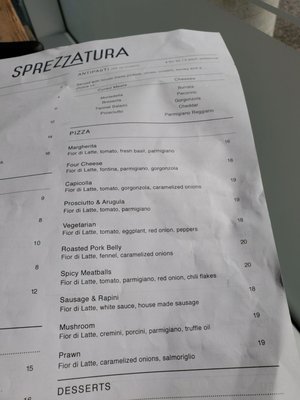 Menu photo 2 Sprezzatura Vancouver, BC Menu photo 2 Sprezzatura Vancouver, BC
