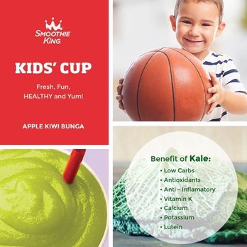 Smoothie King - Free kids 12oz with purchase of 20oz on Sundays for a limited time! - Juice Bars & Smoothies Near Me - Bentonville, Arkansas Smoothie King - Free kids 12oz with purchase of 20oz on Sundays for a limited time! - Juice Bars & Smoothies Near Me - Bentonville, Arkansas