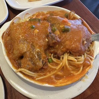Cafe Orchid - B-3. 焗豬扒飯 / 意粉 / Baked pork chop with rice/spaghetti - Chinese Near Me - Millbrae, California