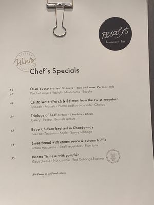Menu photo 3 Rosaly's Zürich, ZH