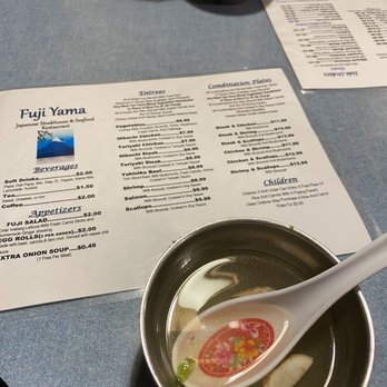 Fuji Yama - Soup brought to you before ordering! - Japanese Near Me - Brevard, North Carolina