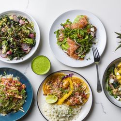 Dish Society - Super Salad, Smoked Salmon Toast, Poke Bowl, Shrimp Tacos,  Grain Bowl lunch salad healthy dinner