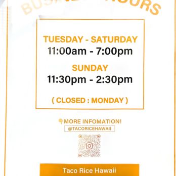 Taco Rice Hawaii - Hours - Japanese Near Me - Honolulu, Hawaii Taco Rice Hawaii - Hours - Japanese Near Me - Honolulu, Hawaii