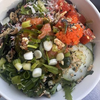 Uncle Sharkii Poke Bar - spicy tuna bowl, bowl was about halfway full - Poke Near Me - Fairfield, California