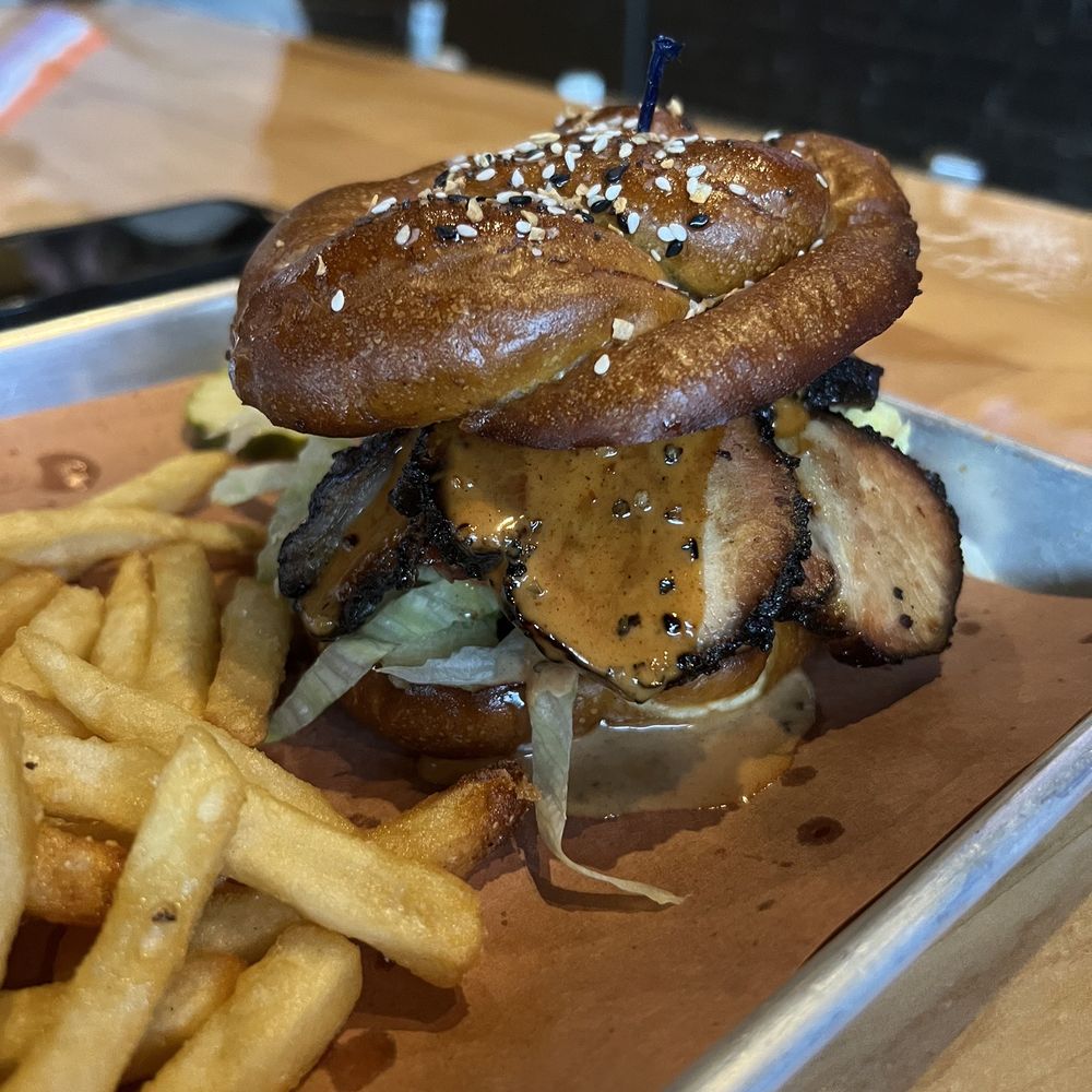 Paper City BBQ - PBLT (Pork Belly Lettuce Tomato) - Barbeque Near Me - Westbrook, Maine