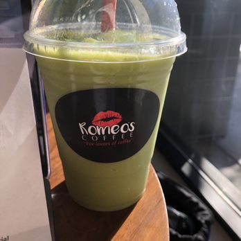 Romeo's Coffee - Smoothie with banana, kale, spinach, coconut water (super refreshing!) - Coffee & Tea Near Me - Berkeley, California Romeo's Coffee - Smoothie with banana, kale, spinach, coconut water (super refreshing!) - Coffee & Tea Near Me - Berkeley, California