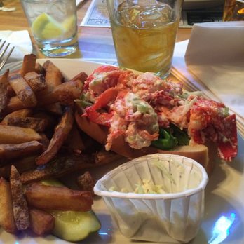 Lindy's Tavern - Lobster roll and fries. This is a good sized portion and I boxed the fries to finish later! - Seafood Near Me - North Smithfield, Rhode Island