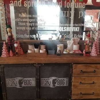 Dazbog Coffee - a display in a coffee shop - Coffee Roasteries Near Me - Cheyenne, Wyoming