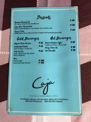 Menu photo 2 Caja Pizza, Cupcakes and More Bontoc, MOU