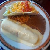 Photo of Rosa's Cafe & Tortilla Factory - Temecula, CA, United States. Taco and enchilada my friend got!