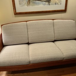 My newly upholstered sofa. My newly upholstered sofa.