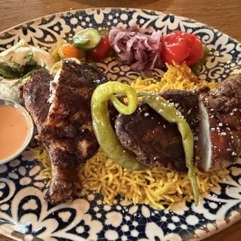 Clio - Half chicken with grilled vegetables - Mediterranean Near Me - Omaha, Nebraska Clio - Half chicken with grilled vegetables - Mediterranean Near Me - Omaha, Nebraska